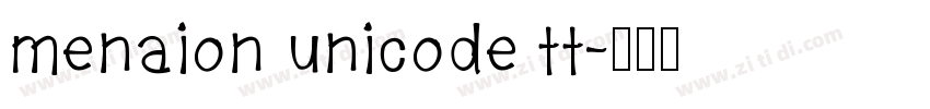menaion unicode tt字体转换